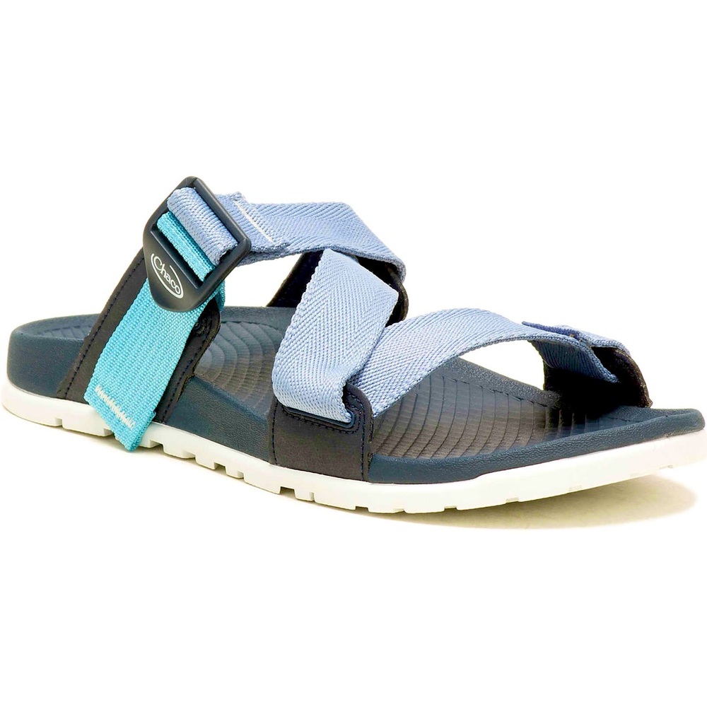 EUC Chaco Women's Lowdown Slide Multi-Blues Size 9